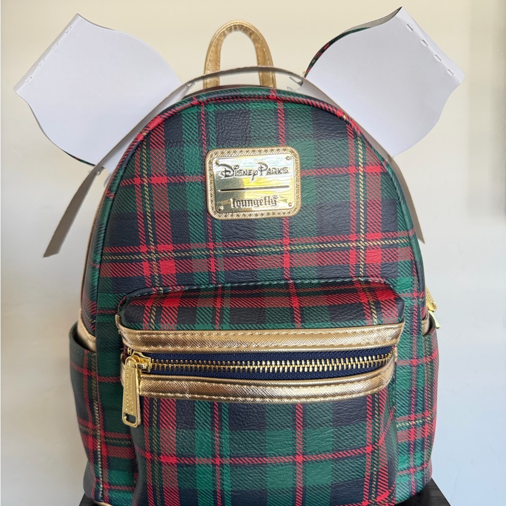 Mickey Mouse Holiday Plaid Loungefly Mini Backpack